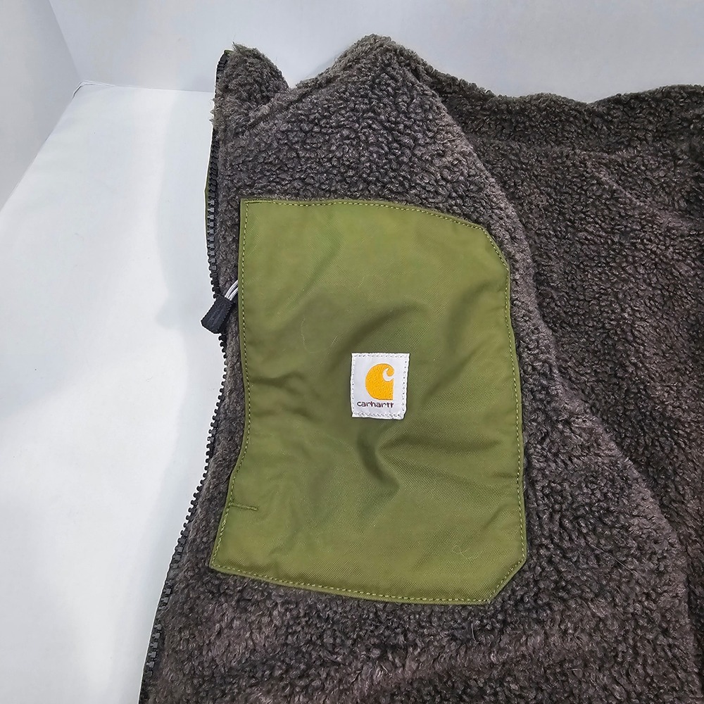 Carhartt Montana Insulated Vest Women L Olive Green Reversible Sherpa OV5607-W - Picture 5 of 9